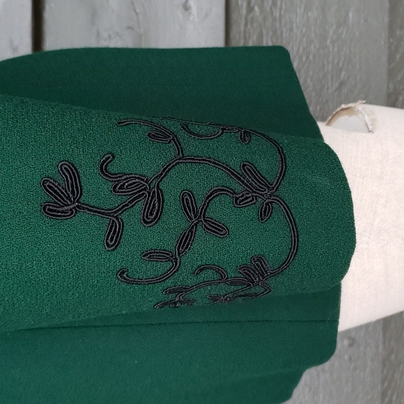 Vintage 80s KASPER Green Blazer Jacket sz 4 Women's - Picture 6 of 11